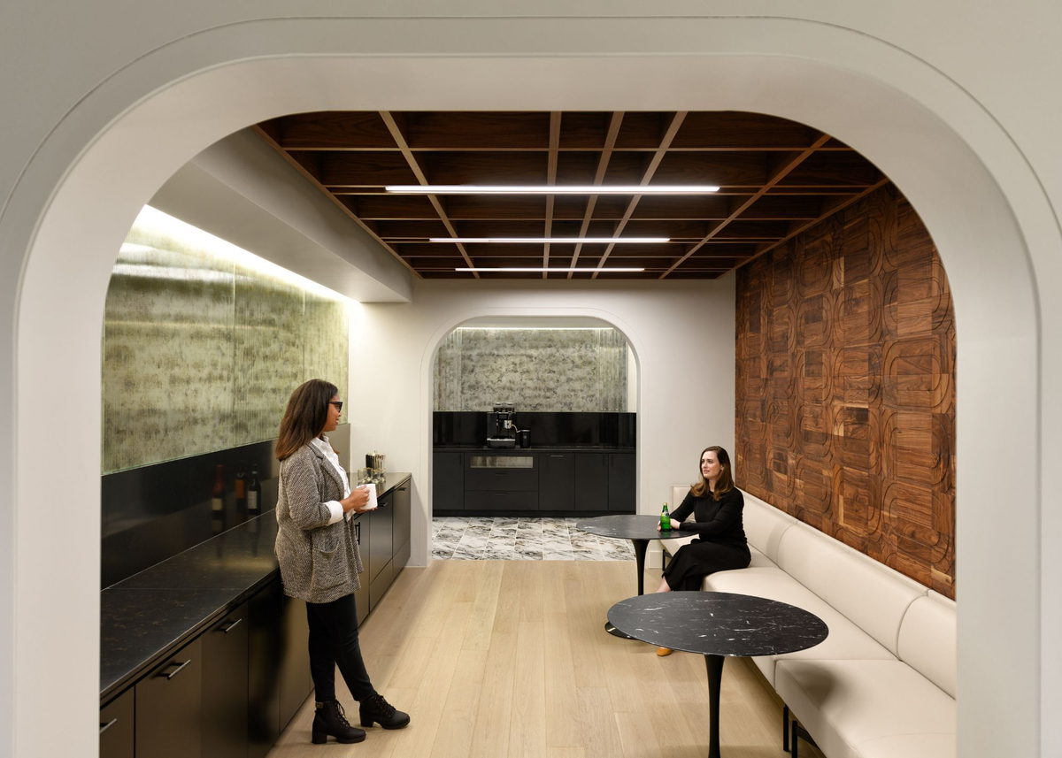 A quiet lounge area used for informal meetings